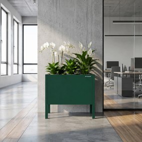 Kis palackzöld fém virágcserép kaspó: DAISY 400 x 350 x 250 mm