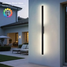 Brilagi - LED kültéri fali lámpa LUNA LED/30W/230V 3000K IP65 150 cm fekete CRI 90