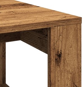 antik fa színű szerelt fa dohányzóasztal 102 x 50 x 35 cm