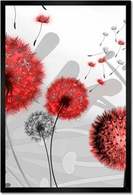 Poszterek keretben 40x60 Piros pitypangok