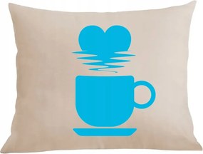 Párna párnahuzat Love nyomott mintás Kávé Szerelem