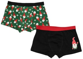 Férfi boxeralsó 2 db RETRO KARÁCSONY zöld/fekete - különböző méretekben Méret: L
