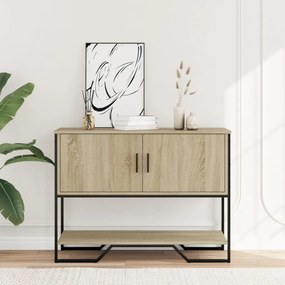 sonoma tölgy színű szerelt fa dohányzóasztal 100x35x74,5 cm