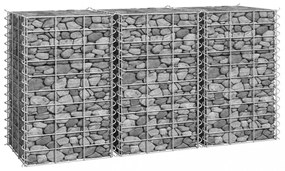 3 db vas gabion magaságyás 30 x 30 x 50 cm