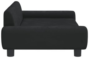 fekete bársony gyerekkanapé 100 x 54 x 33 cm