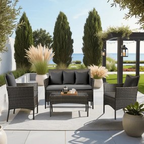 MISSISIPI kerti bútor szett szürke