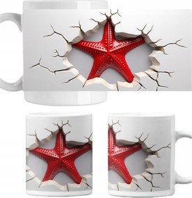 Karácsonyi mintás bögre tengeri csillag Mikulás ajándék 330ml