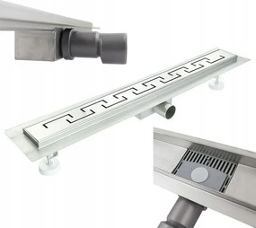 Bogen Lineáris lefolyó szifonnal zuhanytálca acél 90CM