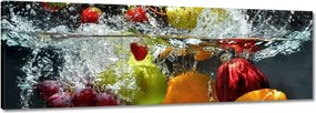 Vászonkép 150x50 Gyümölcsök a vízbe esve