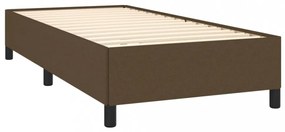 sötétbarna szövet ágykeret matrac nélkül 90x190 cm