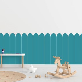 PIPPER. Textil öntapadó tapéta - Boltív - Kék-zöld színű Méret: 100cm, Szín: Sápadt