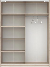 BERNO ruhásszekrény, 150 cm | Jackson hickory tölgy + Kasmír