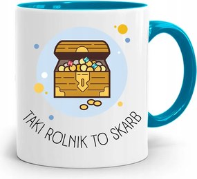 A Gazdálkodó Számára A Kék Bögre Egy Kincs, fényképes nyomtatással