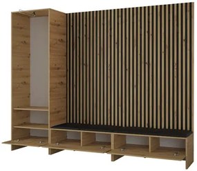 Előszoba Esmaldos VI (artisan tölgy + fekete + rózsaszín) . 1104721