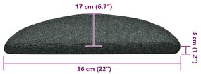 30 db zöld öntapadó lépcsőszőnyeg 56 x 17 x 3 cm