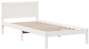 Fehér Fa Ágykeret Fehér Fa 100 x 200 cm Tartós Fehér Ágykeret