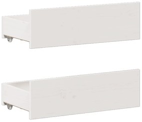 fehér tömör fenyőfa fejtámlás ágykeret matrac nélkül 150x200 cm