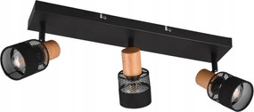 Mennyezeti spotlámpa dupla fekete mozgatható tripla dekoratív lámpabúra Trio