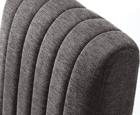 Trout karfás design szék, sötétszürke, fekete fém láb