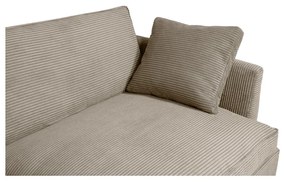 Bézs kordbársony kanapé 236 cm Mobby – Scandic