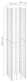 4 db vas gabion magaságyás 30 x 30 x 50 / 100 / 150 / 200 cm