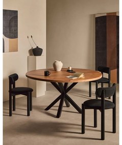 Étkezőasztal akácfa asztallappal ø 150 cm Argo – Kave Home