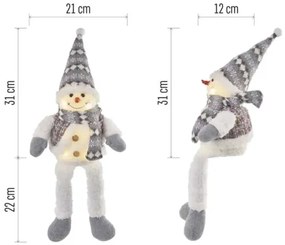 LED karácsonyi dekoráció 6xLED/3xAA hóember