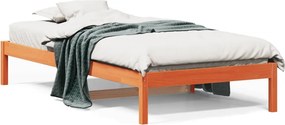 vidaXL viaszbarna tömör fenyőfa kanapéágy matrac nélkül 90 x 190 cm