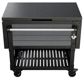 Patio cooler &amp; Beverage cart grill asztal szürke