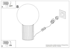 Sollux SL.1716 - Asztali lámpa HALO 1xG9/8W/230V átm. 12 cm fekete