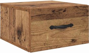 vidaXL Éjjeliszekrény fiókkal Régi fa 35 x 35 x 20 cm Faanyag