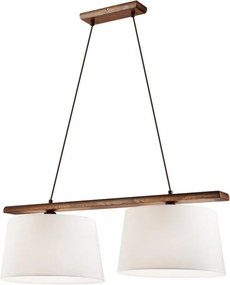 Kábeles függeszték AIDA 2xE27/60W/230V tölgy/dió