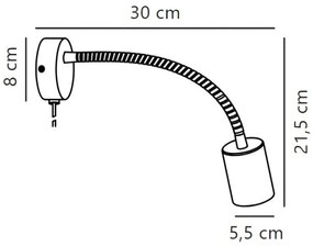 Nordlux - Fali spotlámpa EXPLORE 1xGU10/7W/230V
