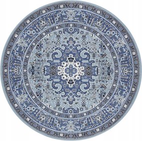 Kék kerek szőnyeg,orintage mintás 160cm