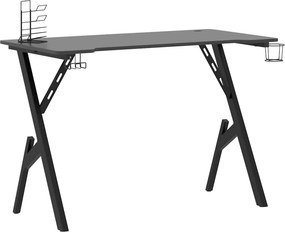 vidaXL fekete Y-lábú gamer asztal 110 x 60 x 75 cm