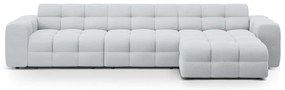Világosszürke sarokkanapé (jobb oldali-heverő résszel) Kendal – Micadoni