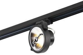 LED 3 fázisú sín spotlámpa fekete 15W 2700K AR111-vel - Expert
