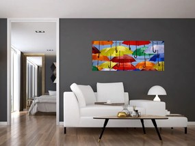 Színes esernyők képe (120x50 cm)