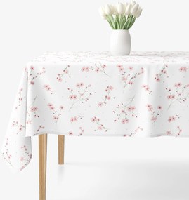 Goldea szögletes terítő 100% pamutvászon - cseresznyevirágok 120 x 140 cm
