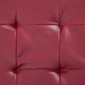 bordó műbőr tárolózsámoly 87,5 cm