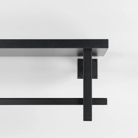 Fekete fém fali fogas polccal Simplon – Spinder Design