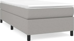vidaXL világosszürke szövet rugós ágy matraccal 100 x 200 cm