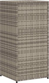 vidaXL szürke polyrattan kerti tárolószekrény 55 x 55 x 111 cm