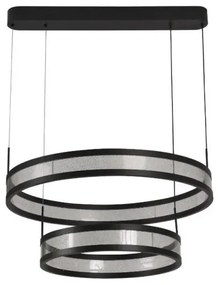 LED dimmelhető csillár zsinóron LED/70W/230V fekete + távirányítás