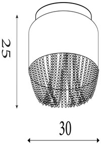 Searchlight 62617-3CC - BELLANO mennyezeti lámpatest 1x G9/7W/230V, Ø 30 cm, fehér