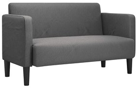 sötétszürke kordbársony szövet loveseat kanapé 109 cm