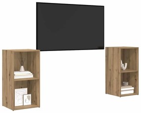 TV szekrény garnitúra 2 pcs kézműves tölgy 72 x 35 x 36.5 cm