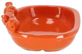 Kerámia madáritató és etető tál, 29 cm, narancssárga