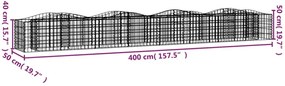 íves horganyzott vas gabion magaságyás 400x50x50 cm
