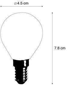 5 darabos E14 LED Filament izzókészlet P45 4W 470 lm 2700K